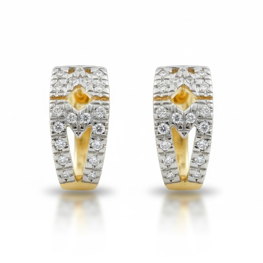 [P3120] PENDIENTES ORO 18KL CIRCONITAS