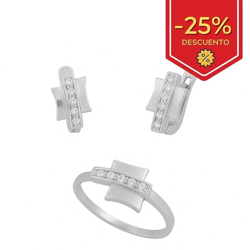 [P3128] PENDIENTES ORO BLANCO 18KL