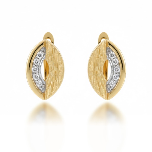 [P3130] PENDIENTES ORO 18KL CIRCONITAS