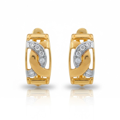 [P3131] PENDIENTES ORO 18KL CIRCONITAS