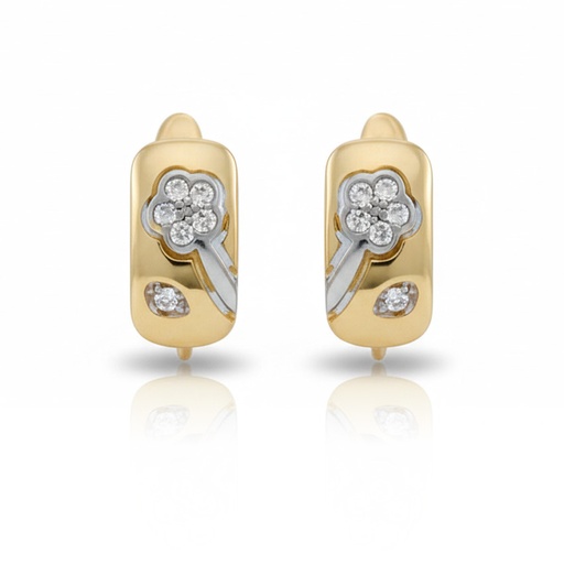 [P3138] PENDIENTES ORO 18KL CIRCONITAS