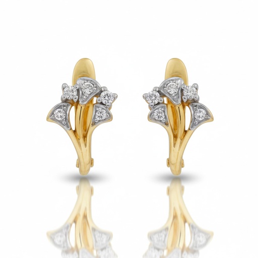 [P3143] PENDIENTES ORO 18KL CIRCONITAS