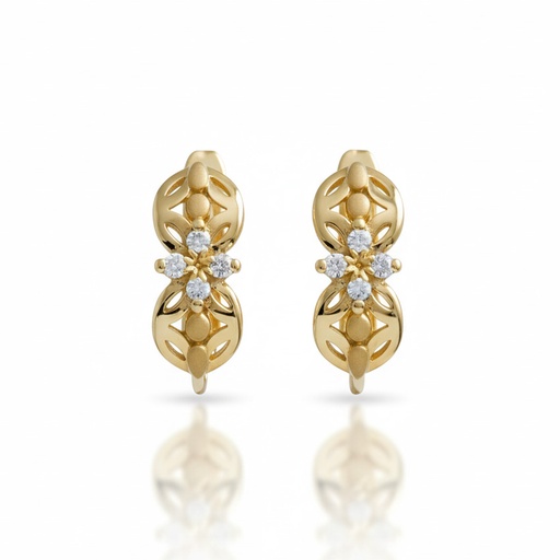[P3150] PENDIENTES ORO 18KL CIRCONITAS