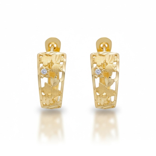 [P3155] PENDIENTES ORO 18KL CIRCONITAS