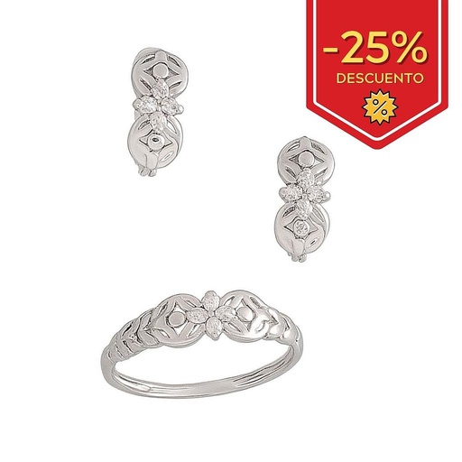 [P3172] PENDIENTES ORO BLANCO 18KL