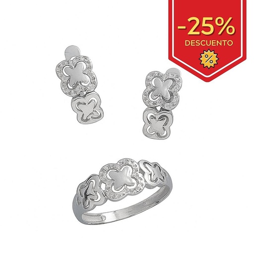 [P3176] PENDIENTES ORO BLANCO 18KL