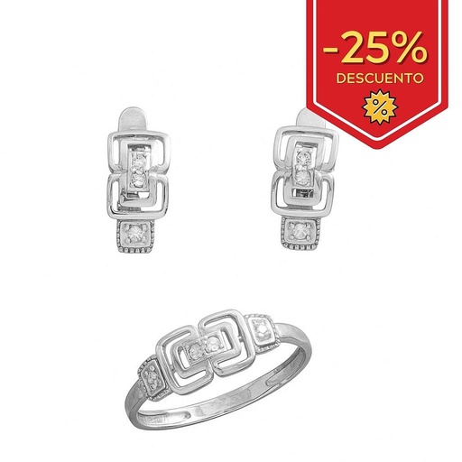 [P3178] PENDIENTES ORO BLANCO 18KL
