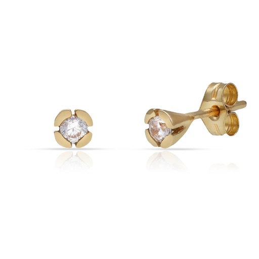 [P319] PENDIENTES ORO 18KL CIRCONITAS
