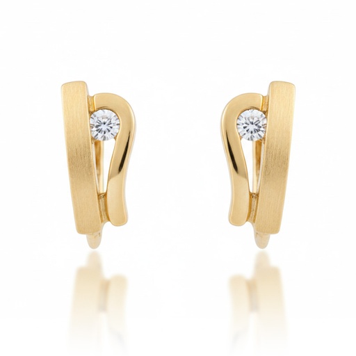 [P3193] PENDIENTES ORO 18KL CIRCONITAS