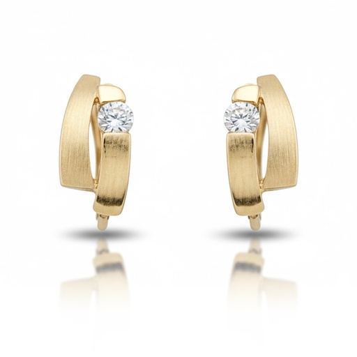 [P3194] PENDIENTES ORO 18KL CIRCONITAS