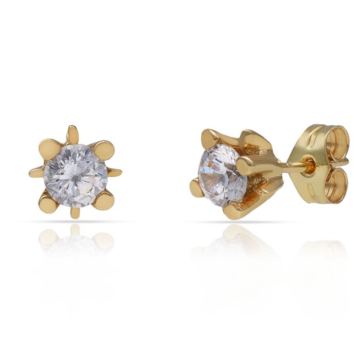 [P322] PENDIENTES ORO 18KL CIRCONITAS