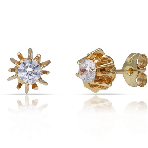 [P324] PENDIENTES ORO 18KL CIRCONITAS