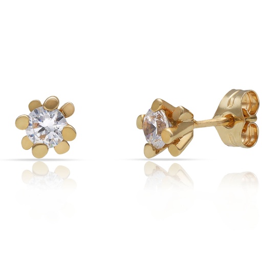 [P325] PENDIENTES ORO 18KL CIRCONITAS