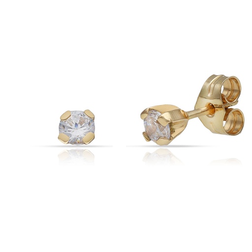 [P326] PENDIENTES ORO 18KL CIRCONITAS