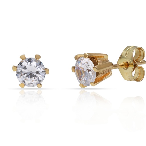 [P328] PENDIENTES ORO 18KL CIRCONITAS