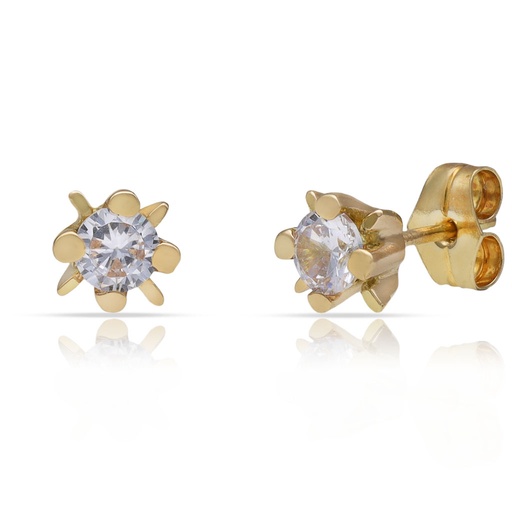 [P329] PENDIENTES ORO 18KL CIRCONITAS