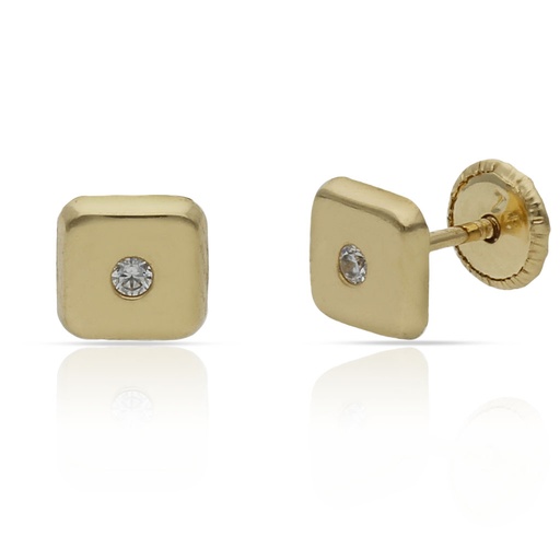 [P367] PENDIENTES ORO 18KL CUADRADOS
