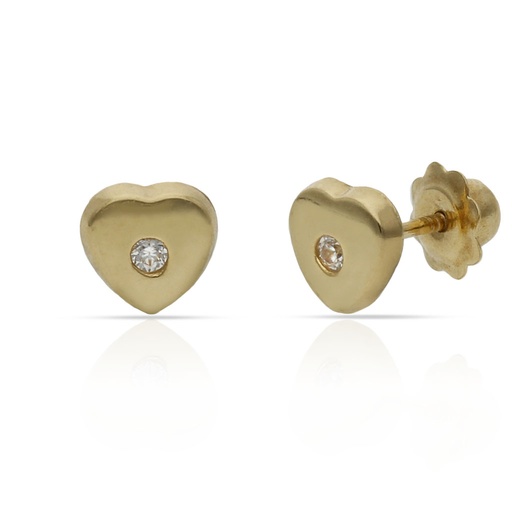 [P370] PENDIENTES ORO 18KL CORAZON
