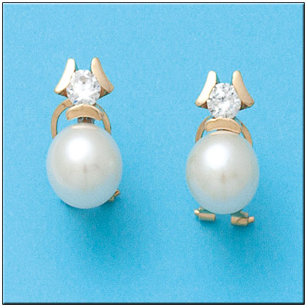 [P467] PENDIENTES ORO 18KL PERLAS CULTIVADAS