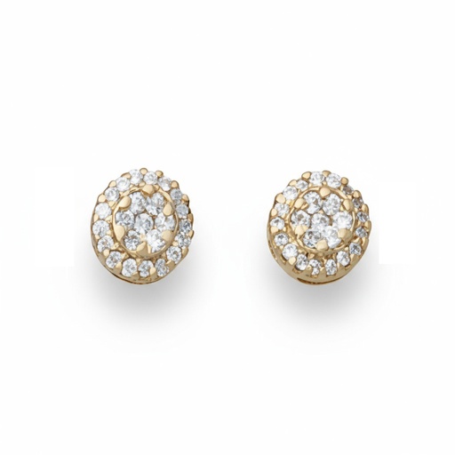 [P513] PENDIENTES ORO 18KL REDONDOS 8MM