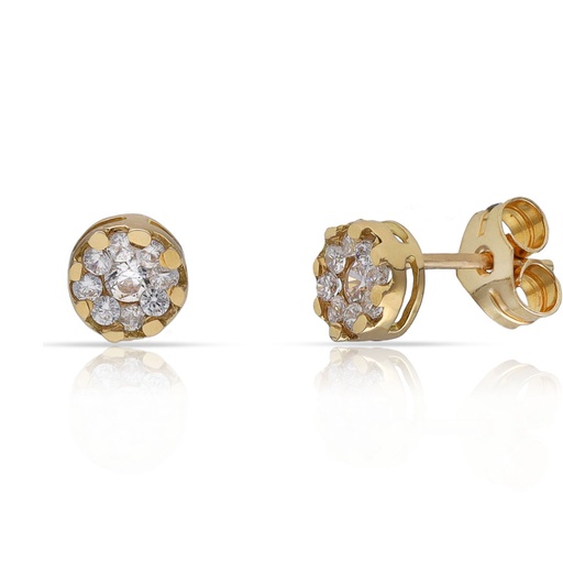 [P517] PENDIENTES ORO 18KL REDONDOS 6MM