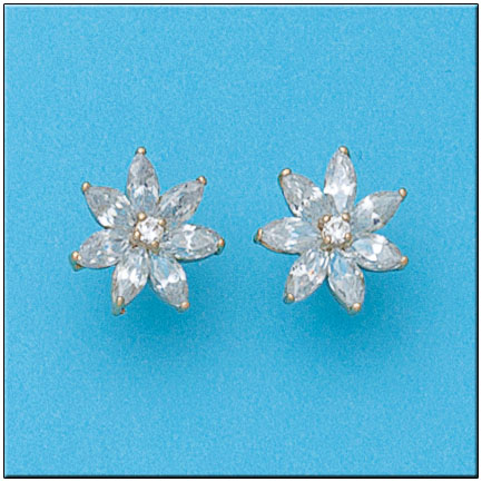 [P519] PENDIENTES ORO 18KL ESTRELLAS