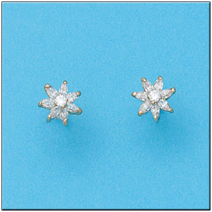 [P522] PENDIENTES ORO 18KL ESTRELLAS