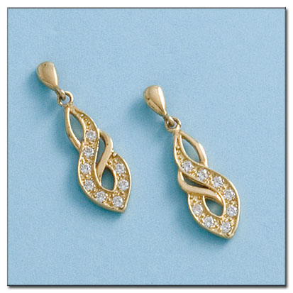 [P553] PENDIENTES ORO 18KL CIRCONITAS