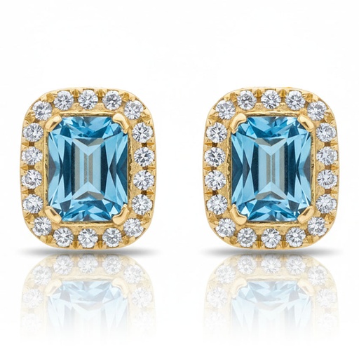 [P5632] PENDIENTES ORO 18KL CIRCONITAS