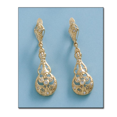 [P5673] PENDIENTES ORO 18KL CIRCONITAS