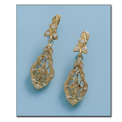 [P5682] PENDIENTES ORO 18KL CIRCONITAS