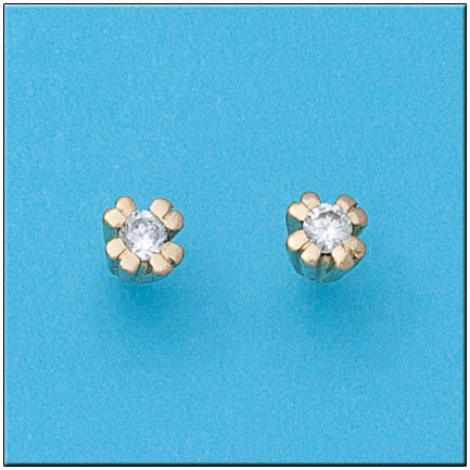 [P586] PENDIENTES ORO 18KL CIRCONITAS