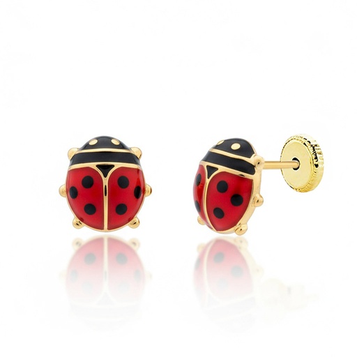 [P5990] PENDIENTES ORO 18KL MARIQUITA