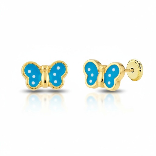 [P5995] PENDIENTES ORO 18KL MARIPOSA