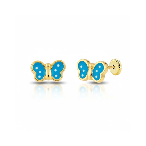 [P5996] PENDIENTES ORO 18KL MARIPOSA