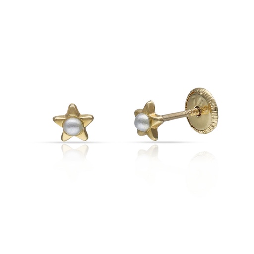 [P6010] PENDIENTES ORO 18KL ESTRELLA