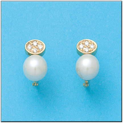 [P604] PENDIENTES ORO 18KL PERLAS CULTIVADAS