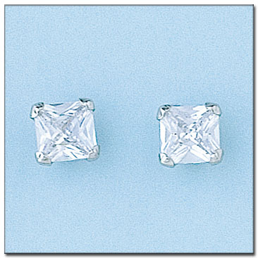 [P6070] PENDIENTES ORO BLANCO 18KL