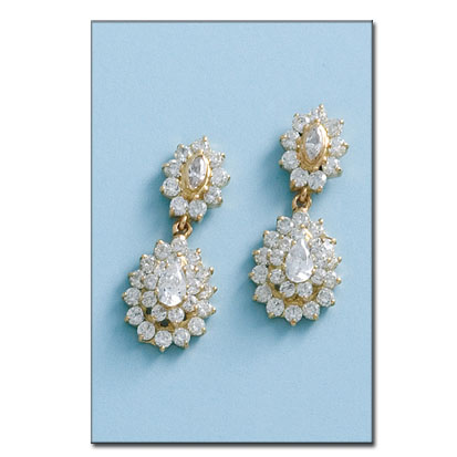 [P616] PENDIENTES ORO 18KL CIRCONITAS