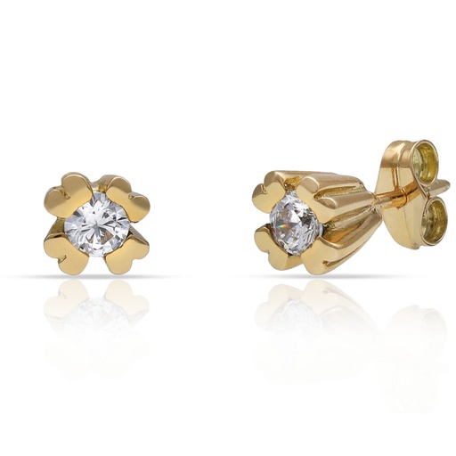 [P624] PENDIENTES ORO 18KL CIRCONITAS
