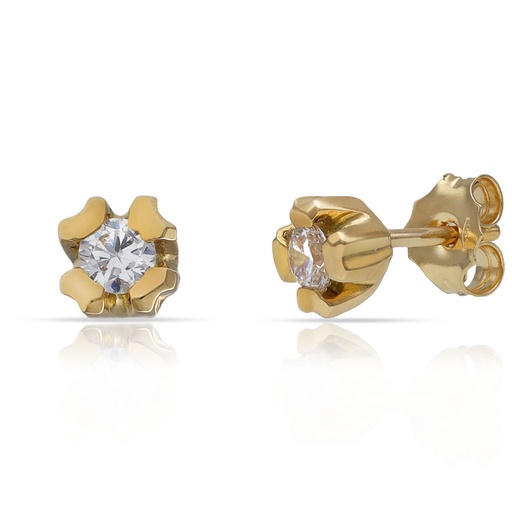 [P640] PENDIENTES ORO 18KL CIRCONITAS
