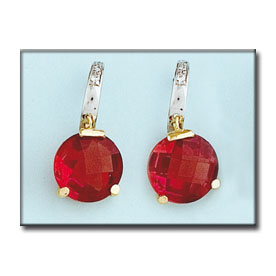 [P6404] PENDIENTES ORO 18KL BICOLOR PAPARAYA