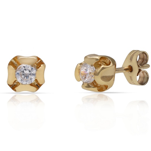 [P644] PENDIENTES ORO 18KL CIRCONITAS