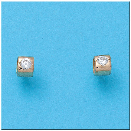 [P645] PENDIENTES ORO 18KL CIRCONITAS