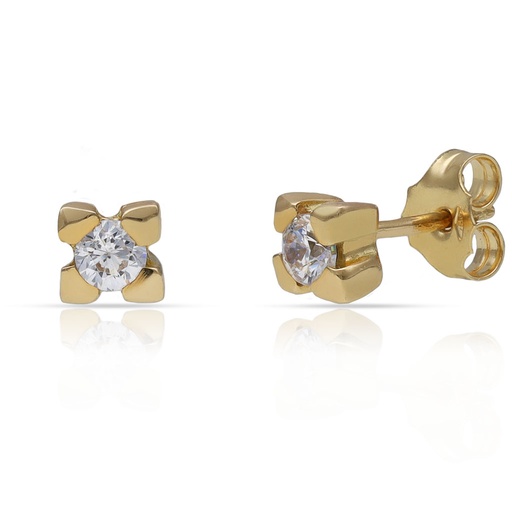 [P646] PENDIENTES ORO 18KL CIRCONITAS
