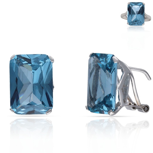 [P6599] PENDIENTES ORO BLANCO 18KL