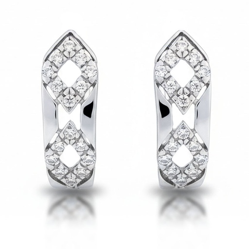 [P6618] PENDIENTES ORO BLANCO 18KL CIRCONITAS