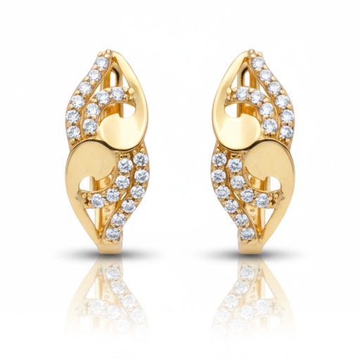 [P6641] PENDIENTES ORO 18KL CIRCONITAS