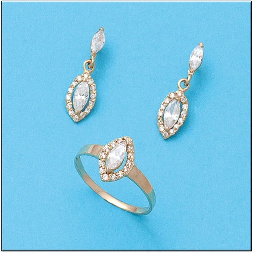[P6668] PENDIENTES ORO 18KL CIRCONITAS