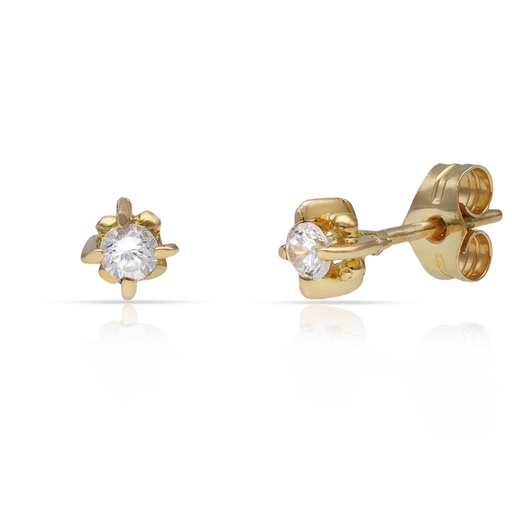 [P667] PENDIENTES ORO 18KL CIRCONITAS